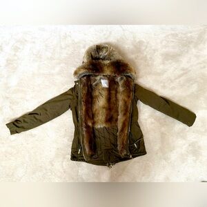 Zara faux fur jacket. Like new.